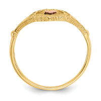 14K Two-tone 15 Heart Ring-K3883
