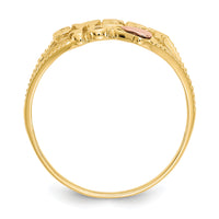 14K Two-tone Sweet 15 Heart Ring-K3884