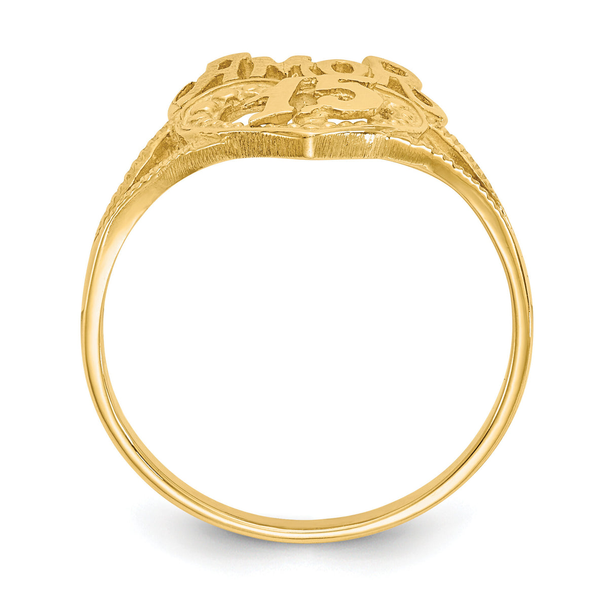 14K 15 Amor Heart Ring-K3885