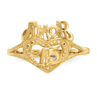 14K 15 Amor Heart Ring-K3885