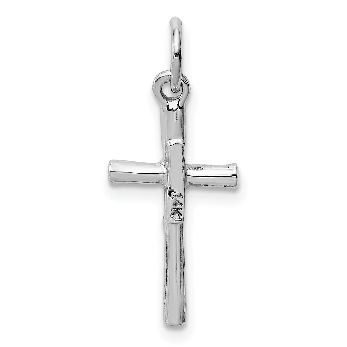 14k White Gold Crucifix Pendant-K390