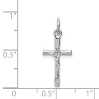 14k White Gold Crucifix Pendant-K390