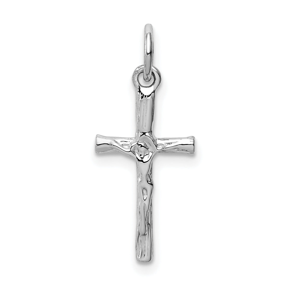 14k White Gold Crucifix Pendant-K390