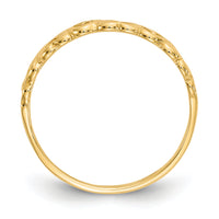 14k Polished Hearts Ring-K3900