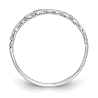 14K White Gold Polished Hearts Ring-K3900W
