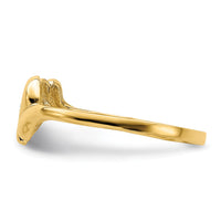 14k Open Heart w/Swirl Ring-K3914