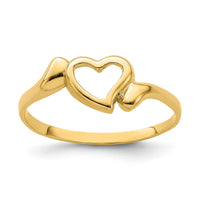 14k Open Heart w/Swirl Ring-K3914