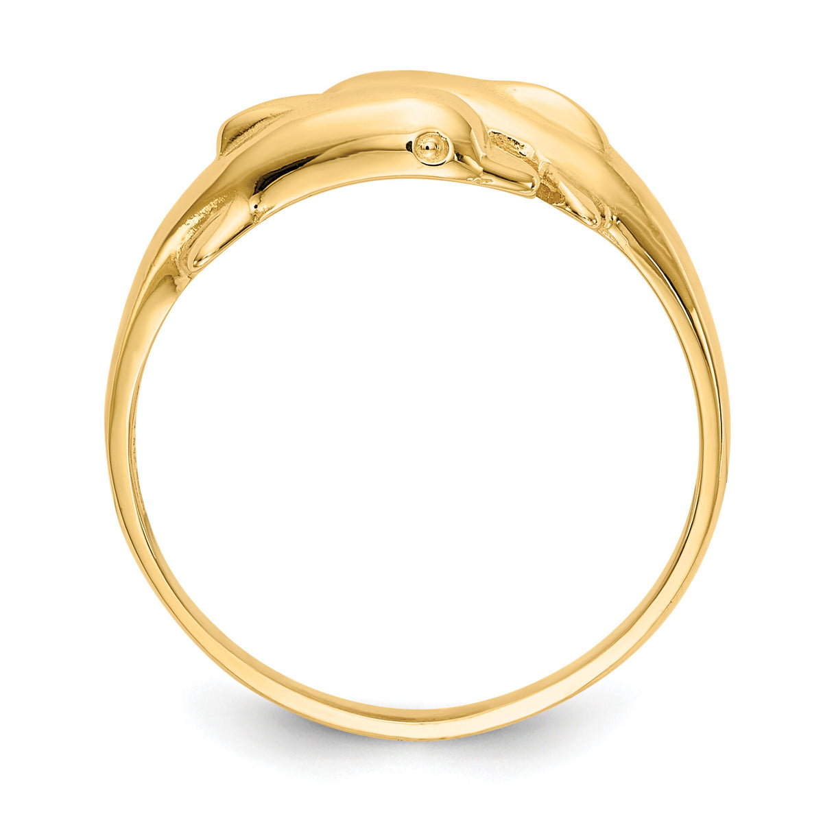 14k Double Dolphin Ring-K3922