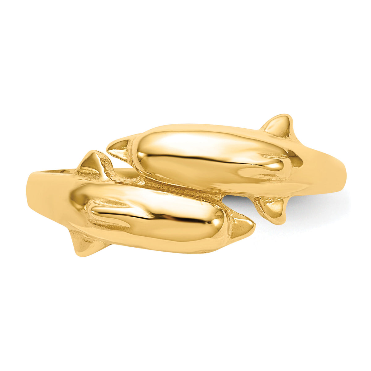 14k Double Dolphin Ring-K3922