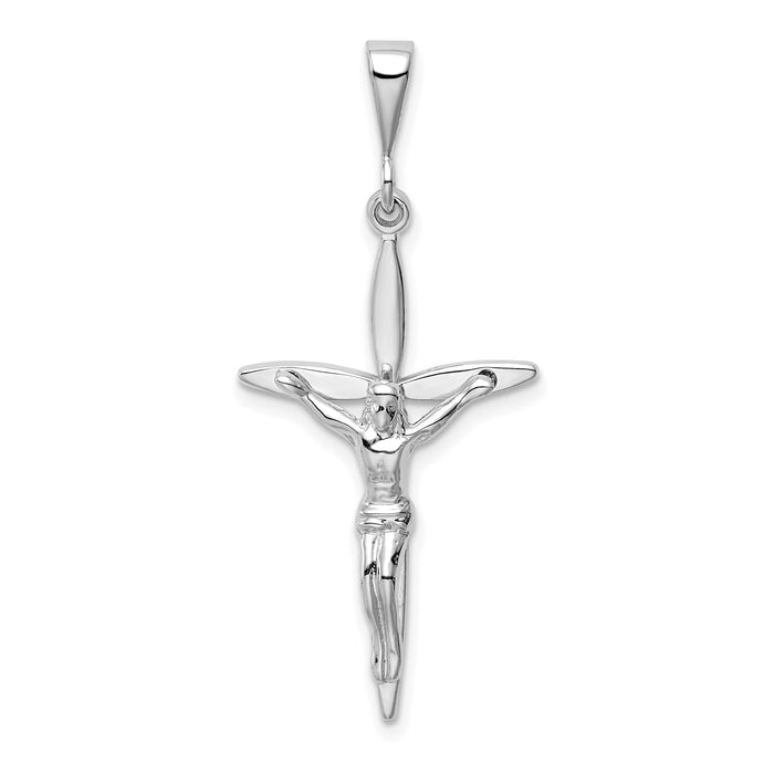 14k White Gold Passion Crucifix Pendant-K394