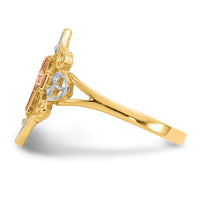 14K Two-tone w/White Rhodium Cross Ring-K3944