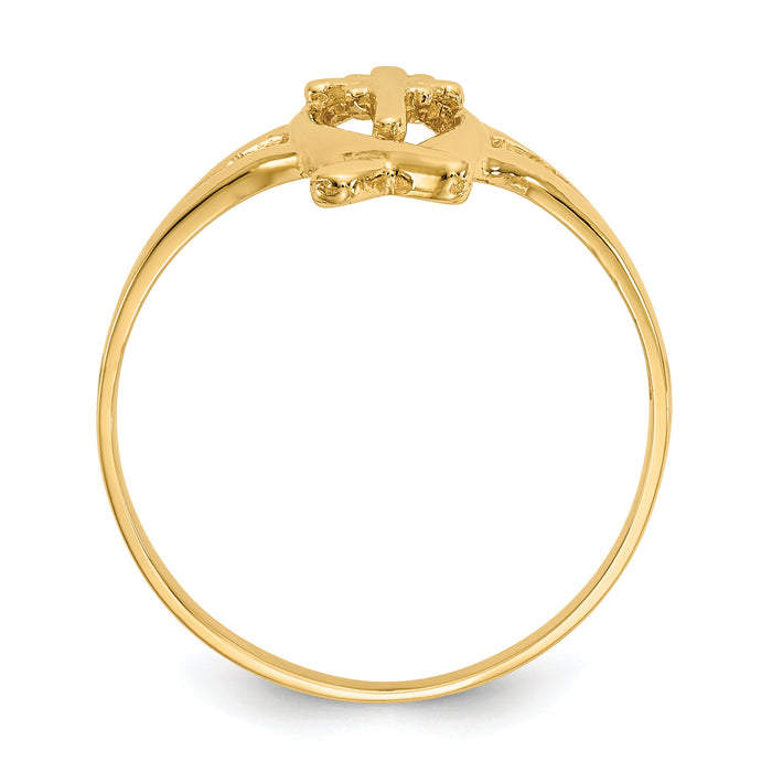 14k Ichthus w/Cross Ring-K3947