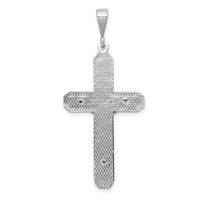 14k White Gold Crucifix Pendant-K395