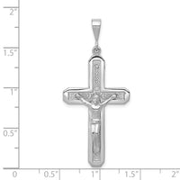 14k White Gold Crucifix Pendant-K395