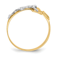 14K Two-tone Crucifix Men's Ring-K3971