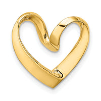 14K Polished Heart Chain Slide-K3977