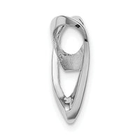 14K White Gold Polished Heart Chain Slide-K3977W