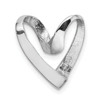 14K White Gold Polished Heart Chain Slide-K3977W