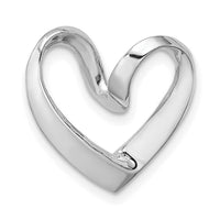 14K White Gold Polished Heart Chain Slide-K3977W