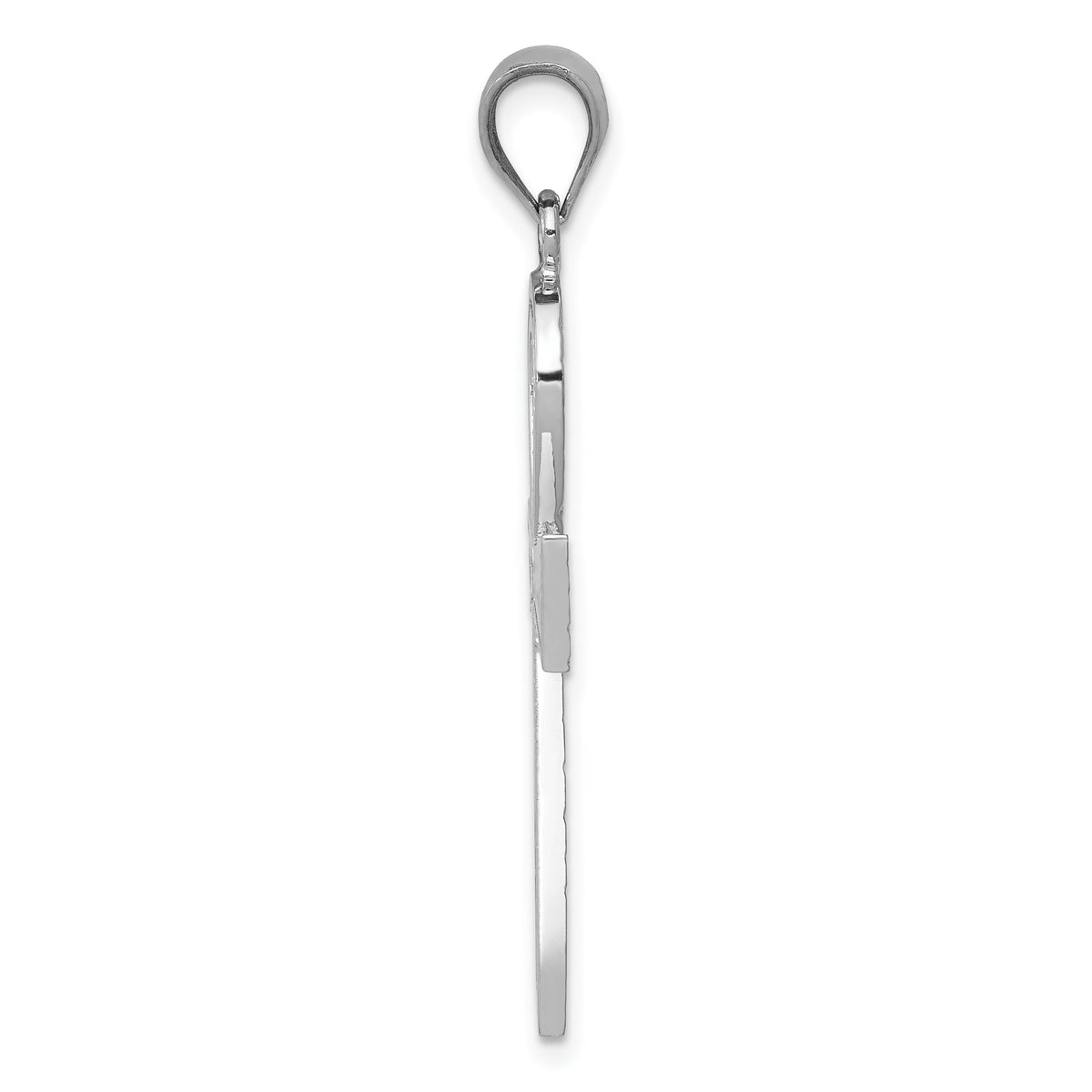 14k White Gold Ankh Cross Pendant-K400