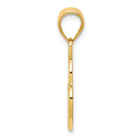 14K Polished Filigree Heart Lock Charm-K4033