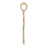 14k Diamond-cut Key Pendant-K4036