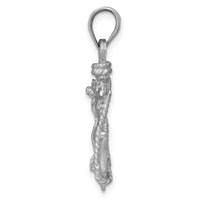 14k White Gold Mariners Crucifix Pendant-K408