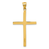 14k Polished Cross Pendant-K411