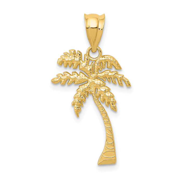14k Mini Palm Tree Pendant-K4150