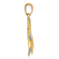 14K w/Rhodium Sailfish Pendant-K4192