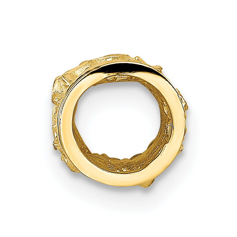 14k Diamond-cut Mini Plumeria Barrel Chain Slide-K4275