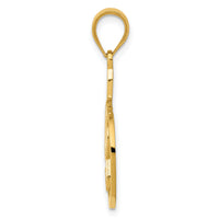14k G Clef Musical Note Pendant-K4301
