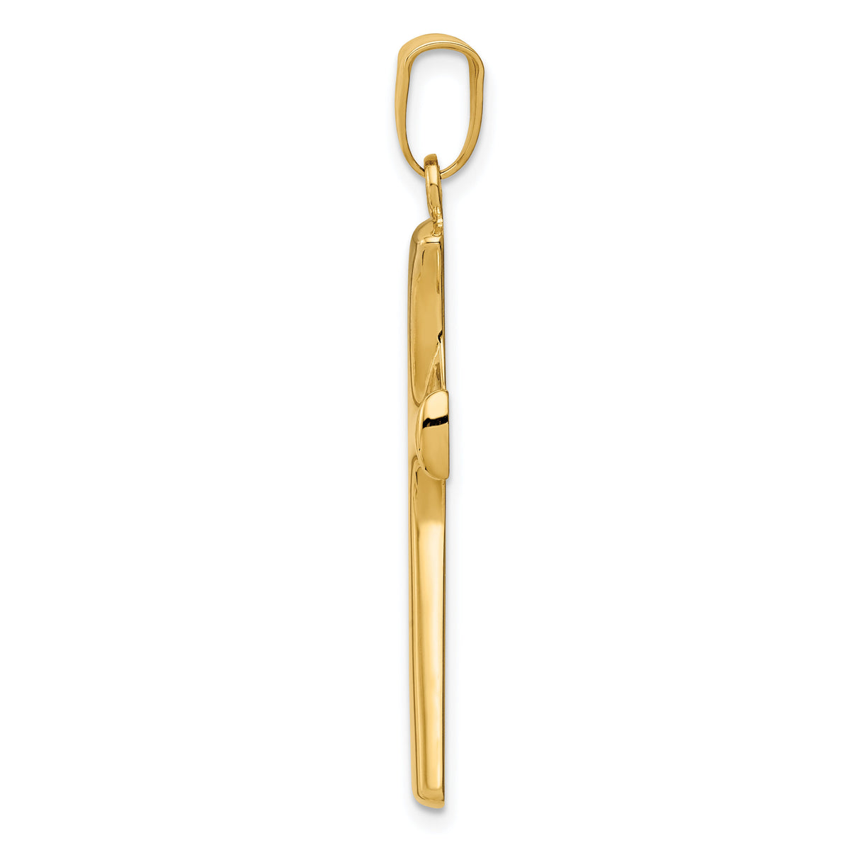 14k w/Rhodium Fancy Cross Pendant-K4308
