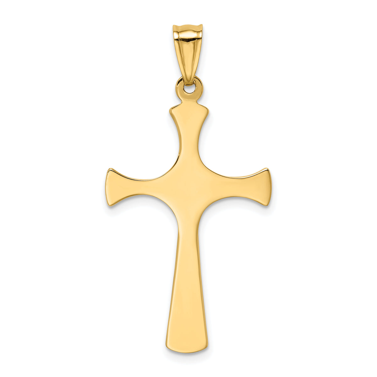 14k w/Rhodium Fancy Cross Pendant-K4308