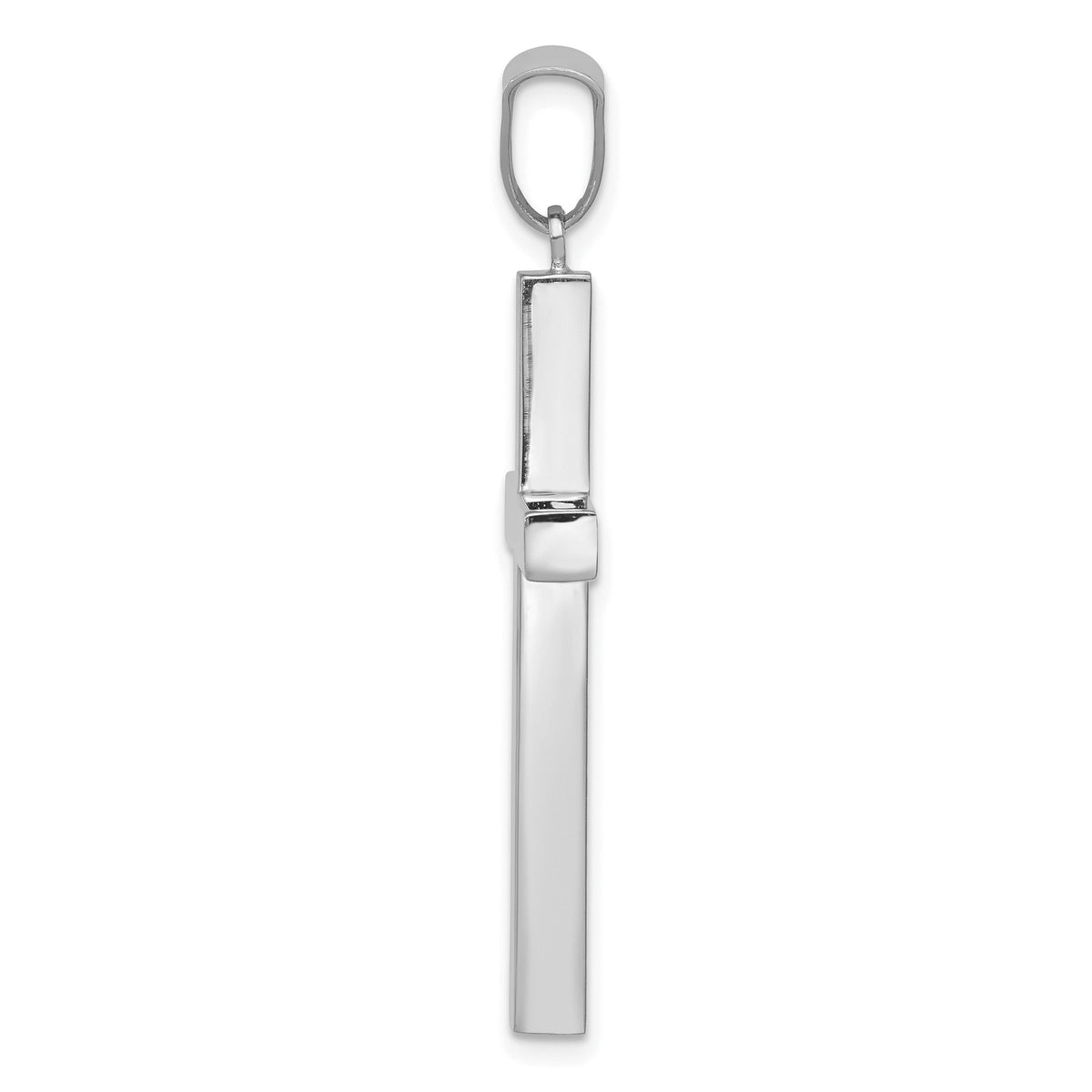 14K White Gold Latin Cross Pendant-K4317W