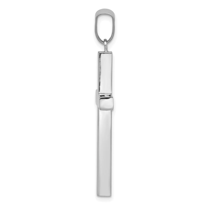 14K White Gold Latin Cross Pendant-K4317W