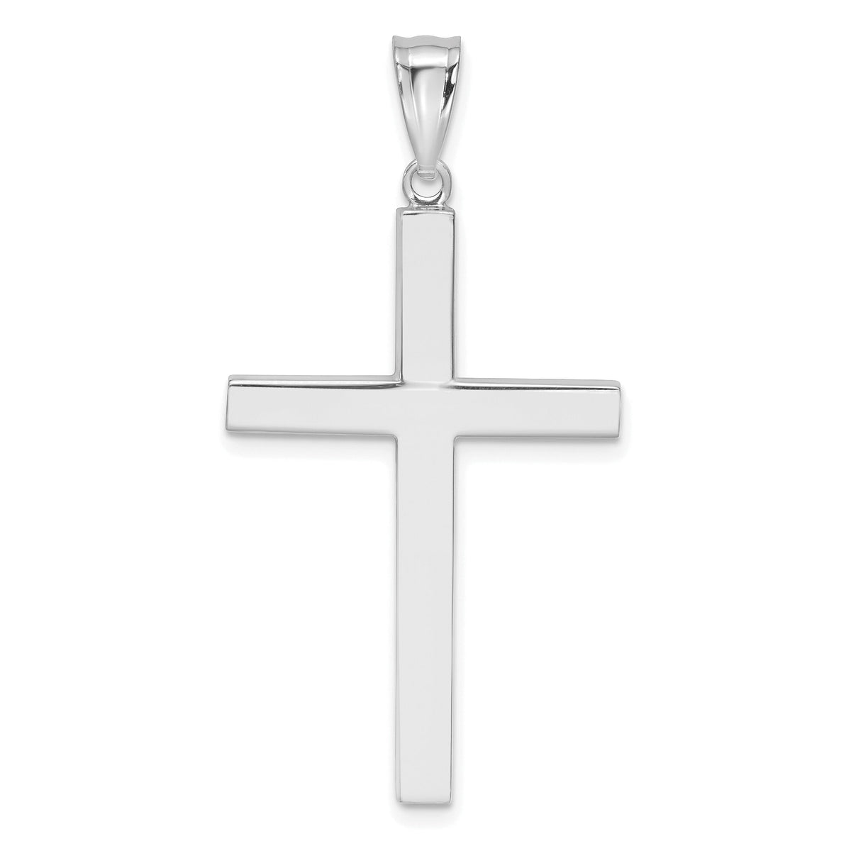 14K White Gold Latin Cross Pendant-K4317W