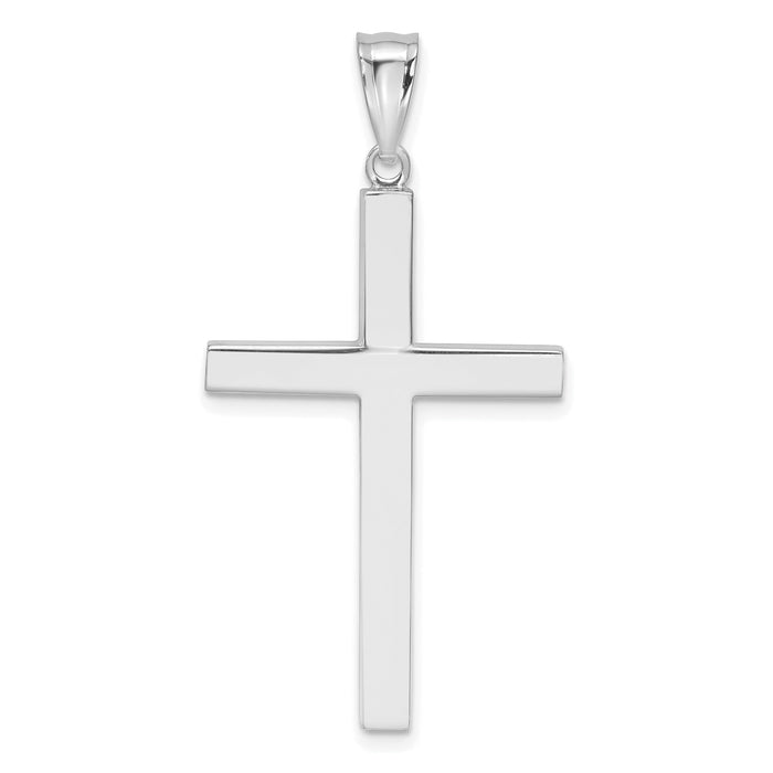 14K White Gold Latin Cross Pendant-K4317W