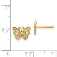 14K Butterfly Post Earrings-K4418