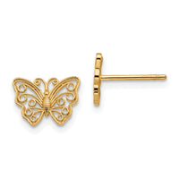 14K Butterfly Post Earrings-K4418