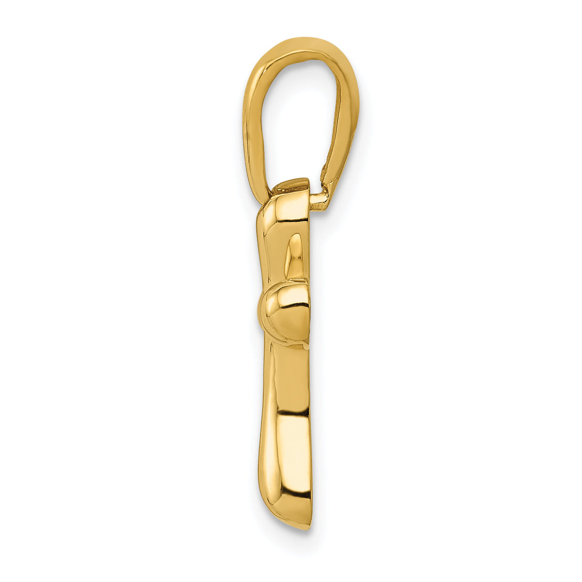 14k Small Freeform Cross-K442