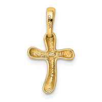 14k Small Freeform Cross-K442
