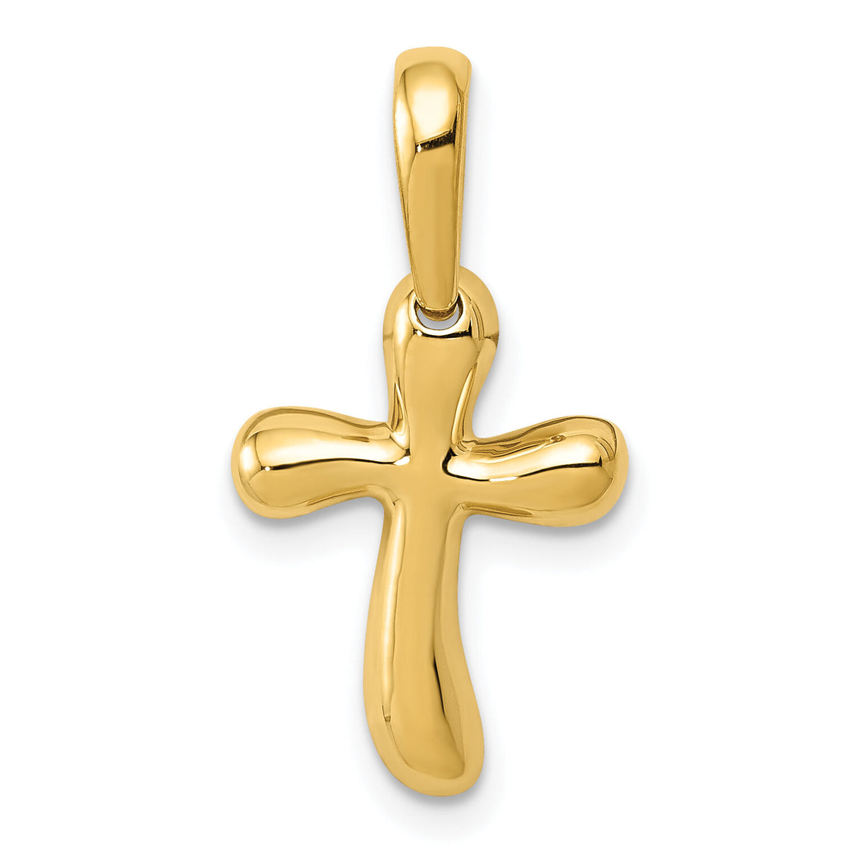 14k Small Freeform Cross-K442