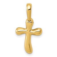 14k Small Freeform Cross-K442