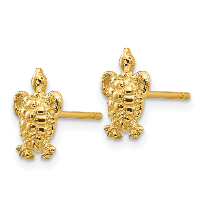 14K Mini Turtle Post Earrings-K4438
