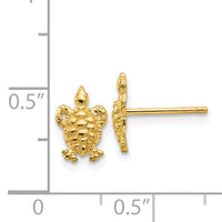 14K Mini Turtle Post Earrings-K4438
