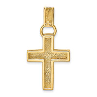 14k Hollow Cross Pendant-K444