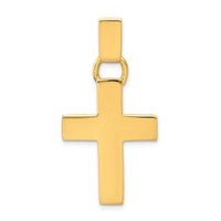 14k Hollow Cross Pendant-K444