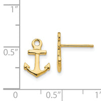 14K Anchor Post Earrings-K4502