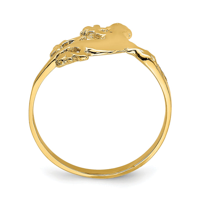 14K Lizard Ring-K4540